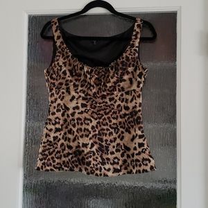 Tahari Leopard Top